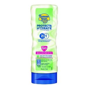 Banana Boat Sunscreen Protect and Hydrate Moisturizing Broad Spectrum Sun Care Sunscreen Lotion - SPF 50, 6 Ounce