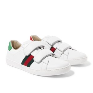 Gucci Kids Ace logo-print leather sneakers @NET-A-PORTER