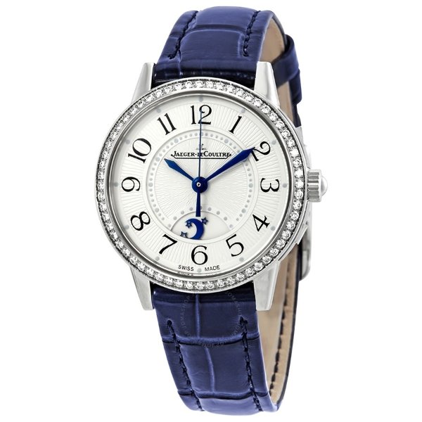 Jaeger Lecoultre Rendez-Vous Night & Day Small Silver Dial Diamond Ladies Watch 3468430