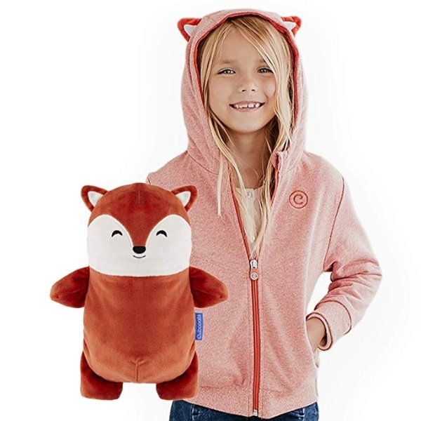 Flynn The Fox - 2-in-1 Transforming Hoodie and Soft Plushie - Burnt Orange