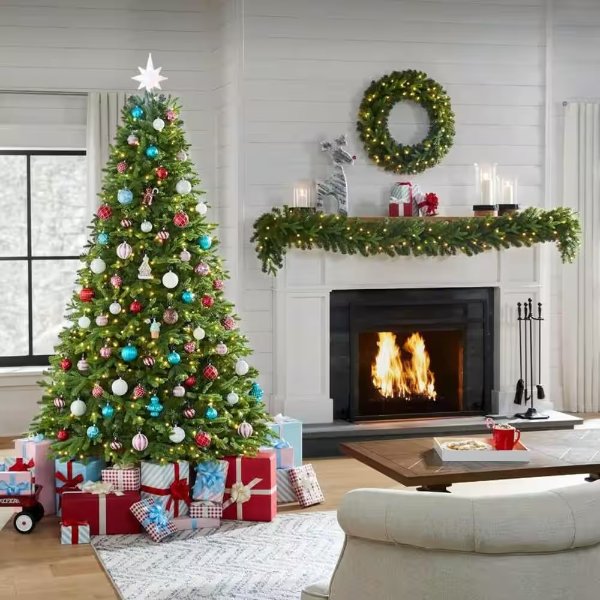 Home Decorators Collection  Pre-Lit Swiss Mountain Spruce Artificial Christmas Tree