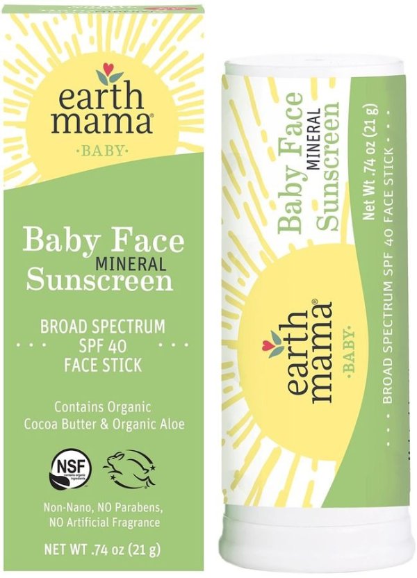 Baby Face Mineral Sunscreen Face Stick, SPF 40