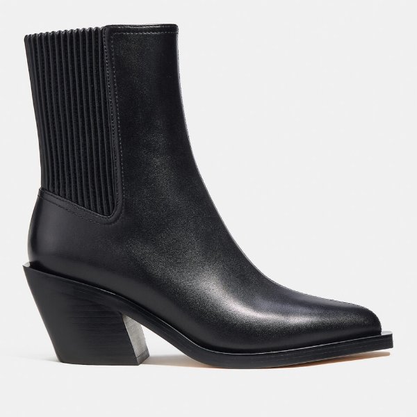 Prestyn Leather Heeled Boots - UK 3