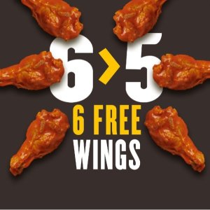 Today Only: Buffalo Wild Wings 6 Chicken Wings