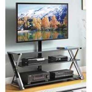 Whalen 3-In-1 Black TV Console for TVs up to 70"