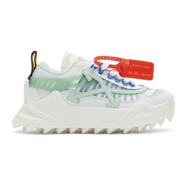 Off-White - White & Blue Odsy-1000 Sneakers