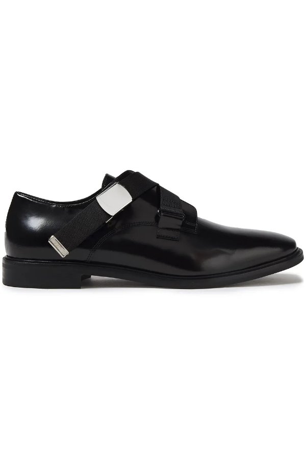 Skelter glossed-leather brogues