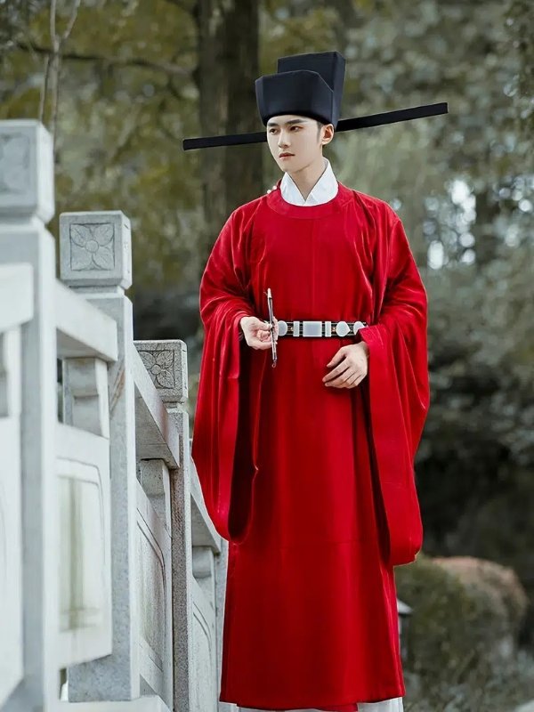 Men's Hanfu, Chinese Style Embroidered Graphic Long Robe With Belt, Traditional Festive Costume For Chinese New Year Party | Check Out Today's Deals Now | Temu