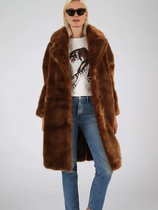 (Priority Shipping) Katie Chestnut Luxe Faux Fur