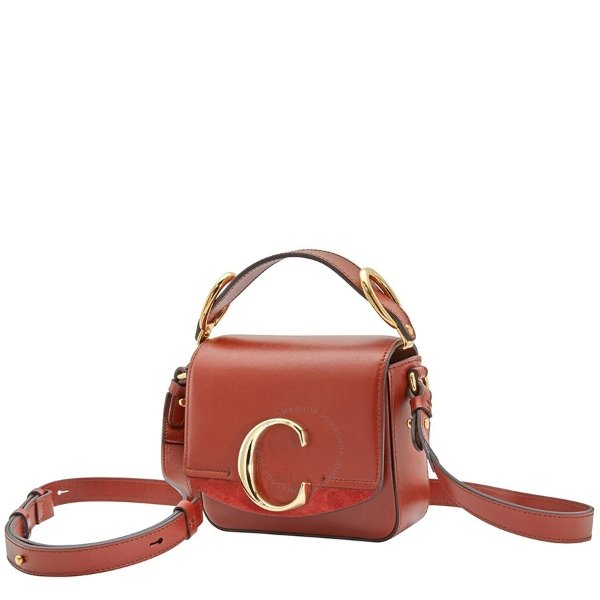 Mini C Shoulder Bag- Sepia Brown