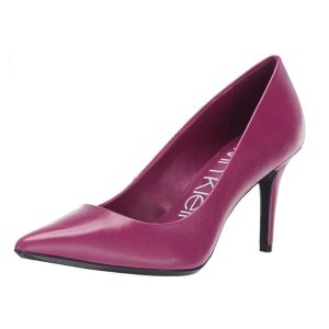 Calvin Klein 紫红色气场款高跟靴热卖 7码