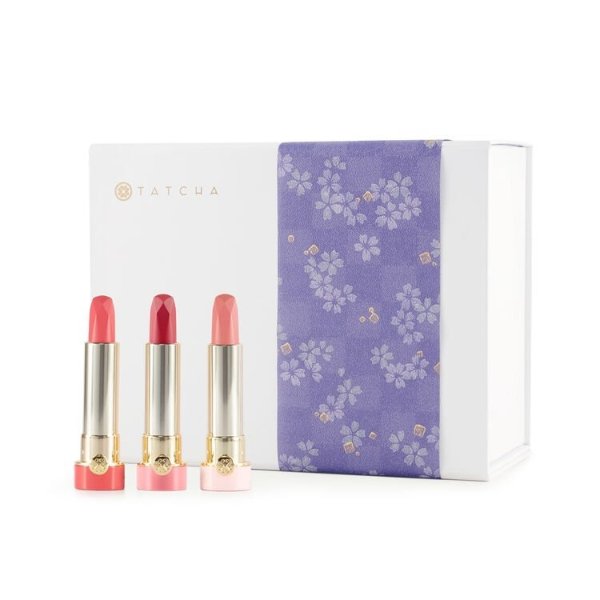 Silk Blossoms Lipstick Trio - Blushing Blooms | Tatcha（$165 value）