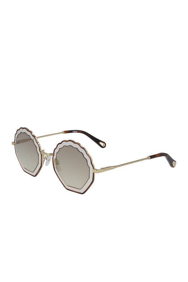 Tally Scalloped Seashell 56mm Sunglasses