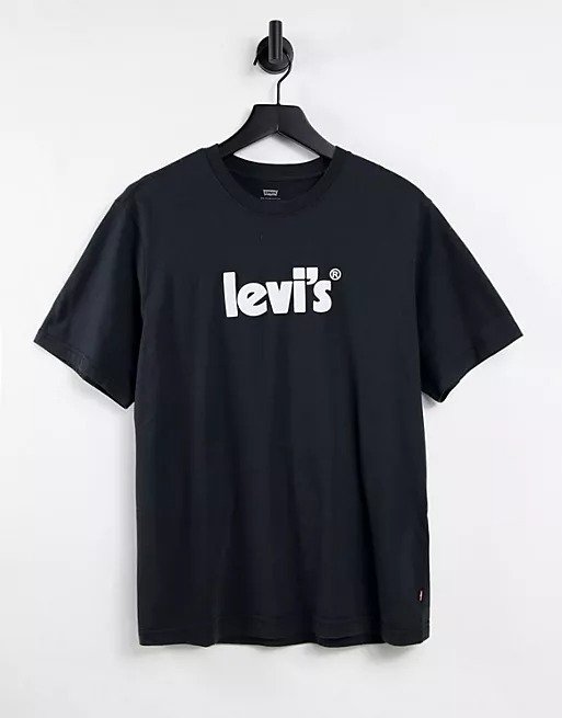 t-shirt with poster logo in black