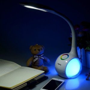 Onite New 2-in-1 Living Colors Changing and Eye-Protection LED Desk Lamp with USB Charging Port
