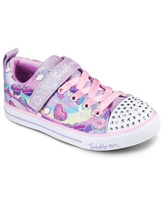 Little Girls Twinkle Toes Sparkle Light- Rainbow Skies Casual Sneakers from Finish Line