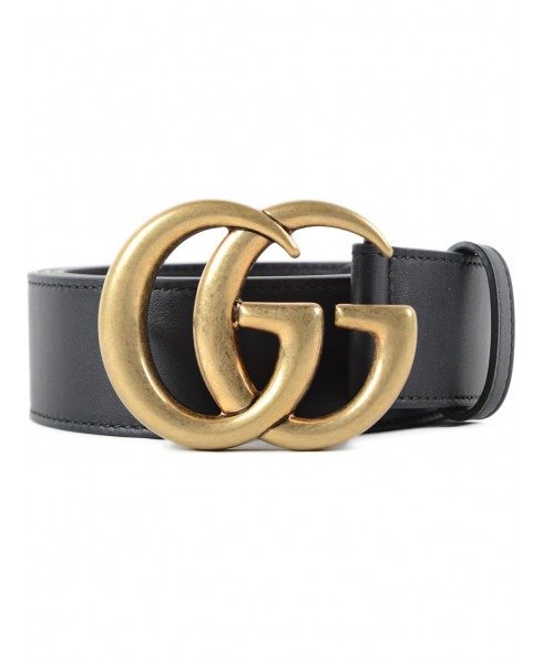 - Leather Belt With Double G Buckle