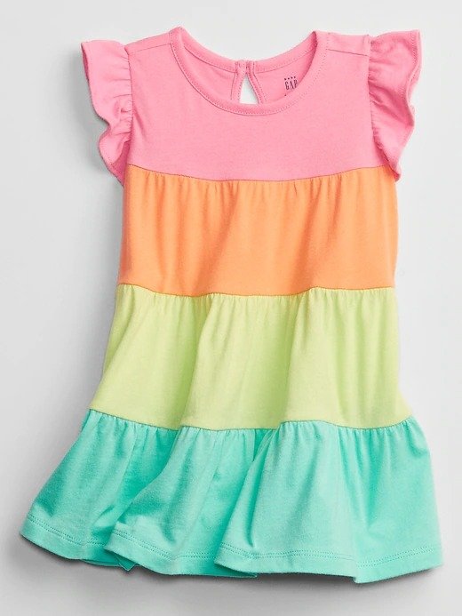 Baby Rainbow Colorblock Dress