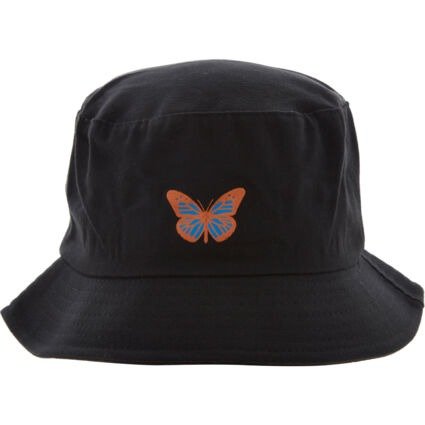 黑色蝴蝶渔夫帽