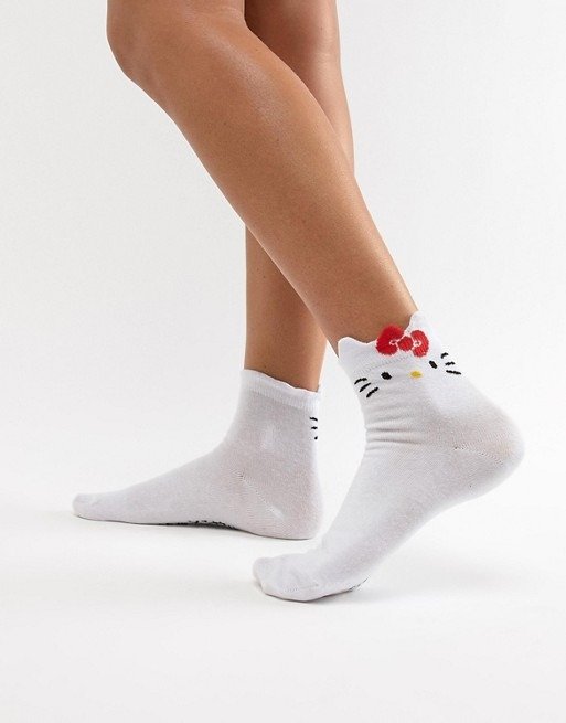 Hello Kitty x ASOS DESIGN socks with bow detail at asos.com