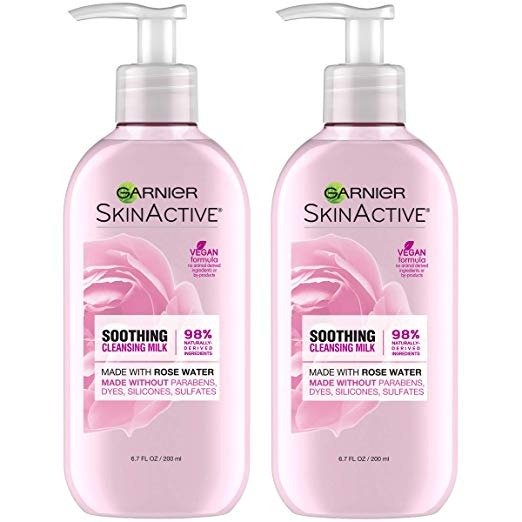 SkinActive Milk Face Wash with Rose Water, 6.7 Fl Oz (Packaging May Vary), Pack of 2