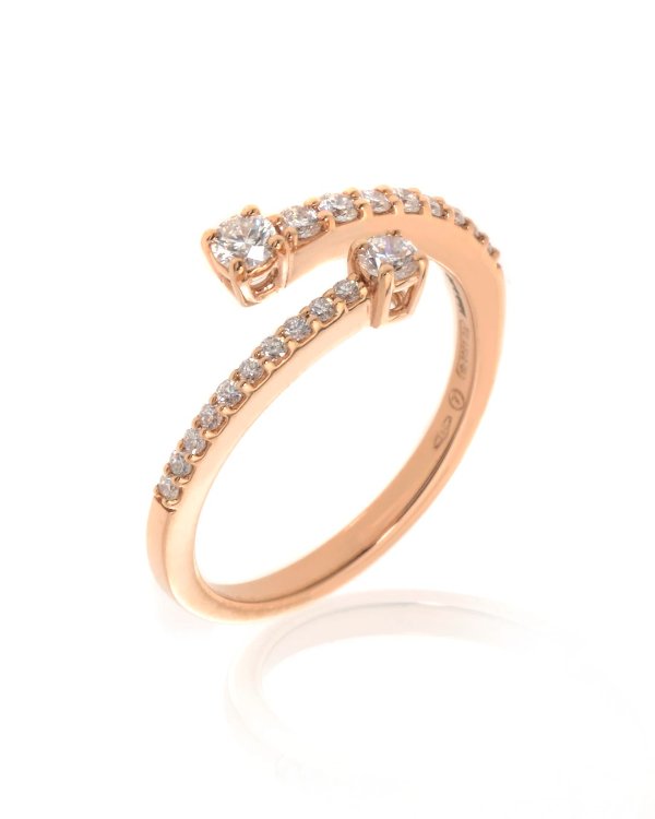 By Damiani Constellations 18k Rose Gold Diamond 0.39ct Ring Sz 7 20081087