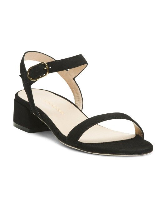 Made In Spain Suede Low Heel Double Band Sandals | Women's Shoes | Marshalls