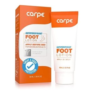 Carpe Antiperspirant Foot Lotion, A dermatologist-recommended solution to stop sweaty