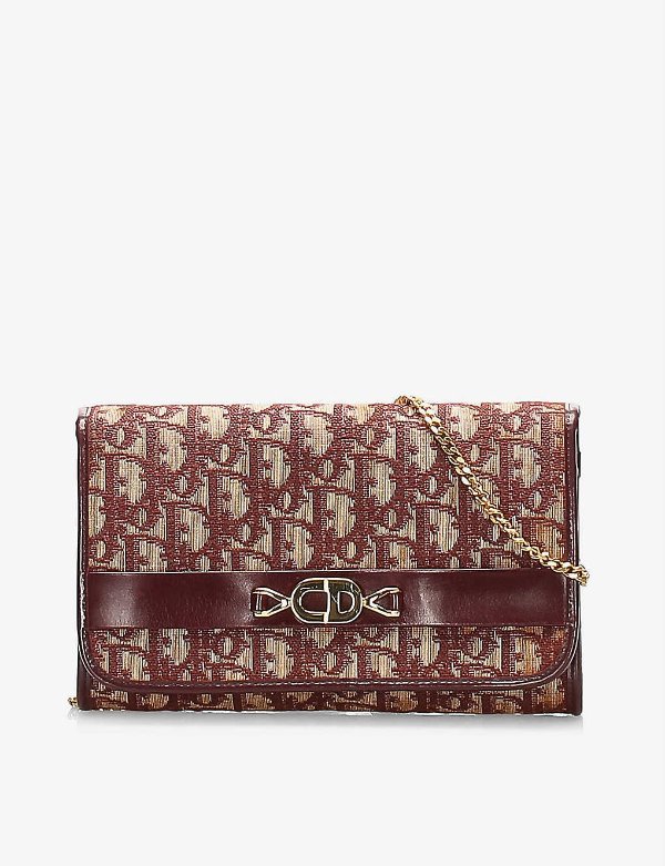Pre-loved Dior Oblique canvas shoulder bag