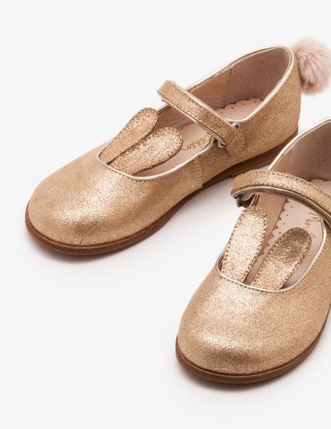 Party Mary Janes (Pale Gold)