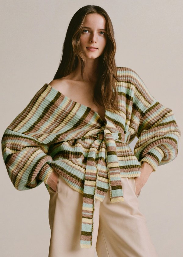 Oversized striped cardigan - Women | OUTLET USA