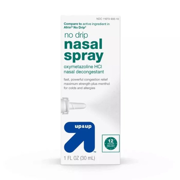 No Drip Nasal Decongestant Spray - 1 fl oz - Up&#38;Up&#8482;
