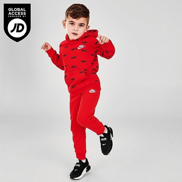 Boys' Toddler Nike AOP Pullover Hoodie and Jogger Pants Fleece Set