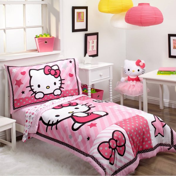 Sweetheart 3-Piece Toddler Bedding Set with BONUS Matching Pillow Case