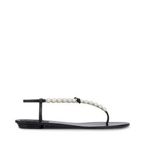 Flat sandals with pearls ELIZA