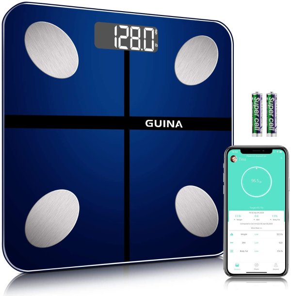 Guina Body Fat Scale Bluetooth Digital, Bathroom Scale with BMI