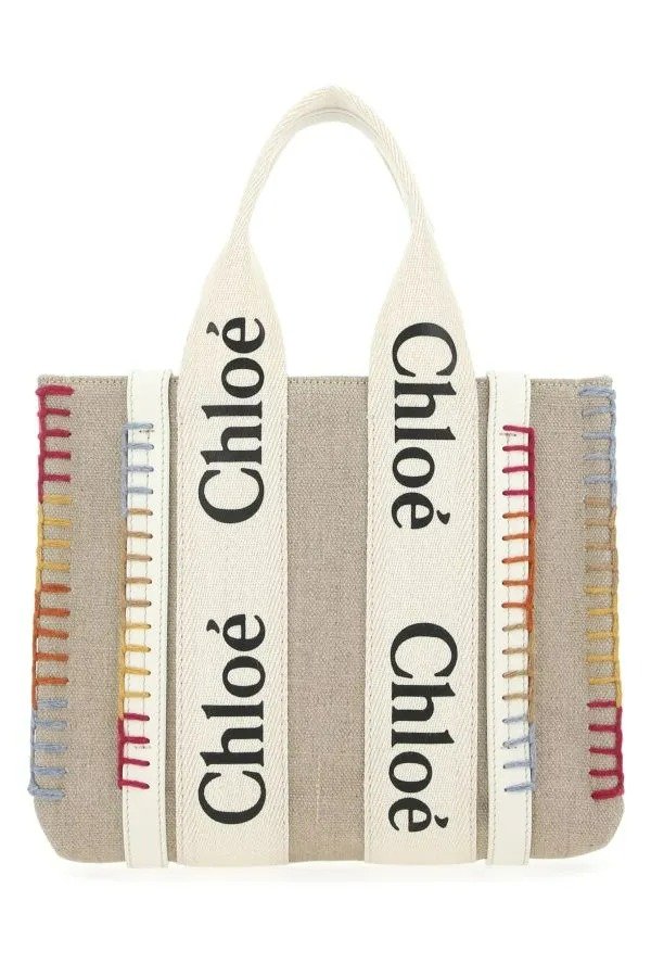 Multicolor fabric small Woody shopping bag