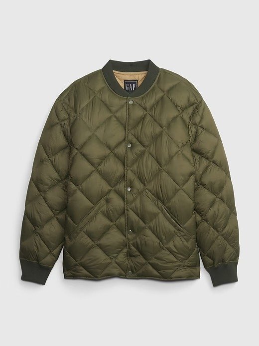 Recycled Quilted Bomber Jacket