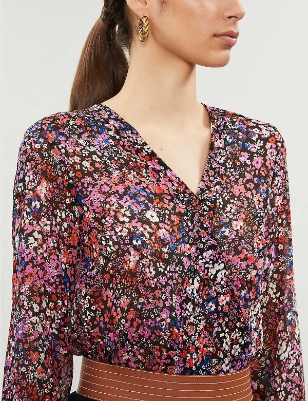 Lehane silk floral blouse