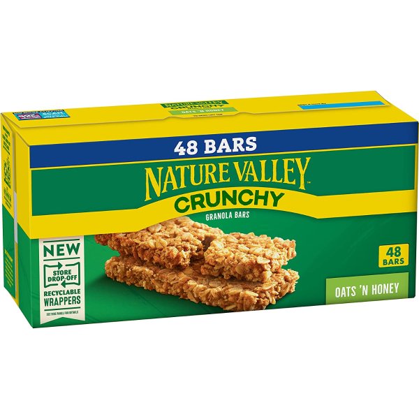 Crunchy Granola Bars, Oats 'n Honey, 1.49 oz, 24 ct, 48 bars