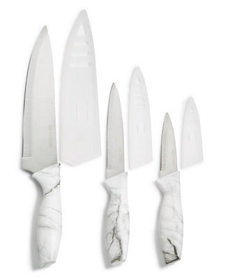 Art & Cook 6-Pc. Knife Set with Faux Marble Handles