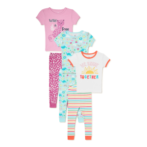 Wonder Nation Baby and Toddler Boy Snug-Fit Cotton Pajama Sets, 6-Piece
