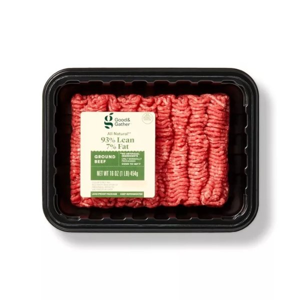 All Natural 93/7 Ground Beef - 1lb