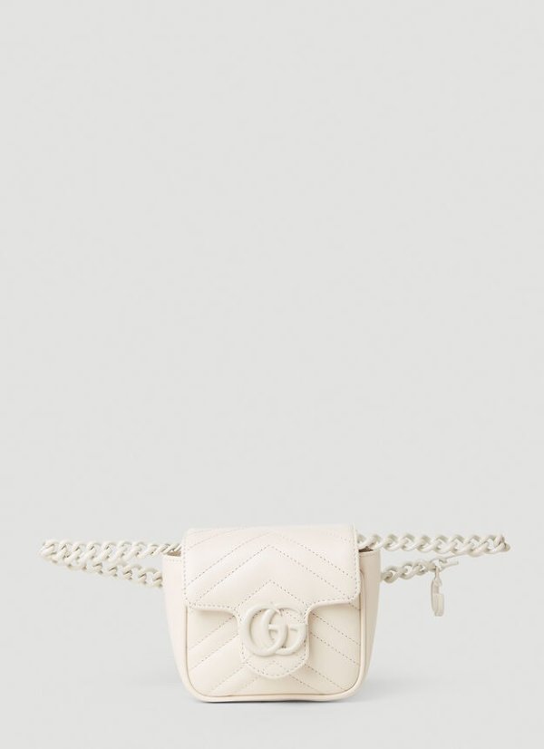 GG Marmont Belt Bag in White