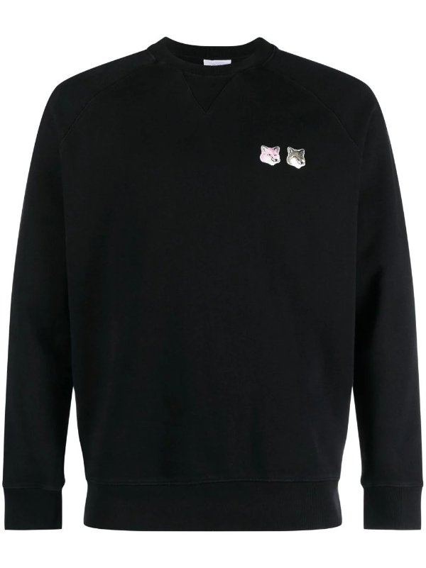 Black Double Fox Head Patch Sweatshirt | Browns