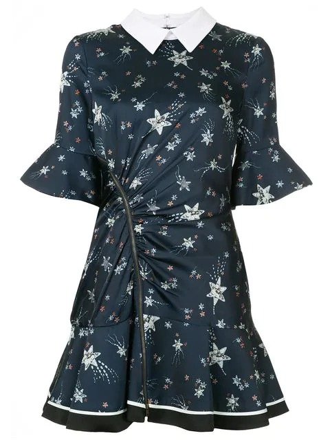 Shooting Star zipped mini dress