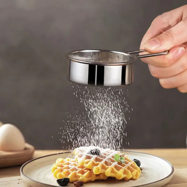 1pc Powdered Sugar Sieve Cocoa Powder Matcha Powder Flour Sifter Hand Held Shaking Tea Sieve Stainless Steel Baking Sieve | High-quality & Affordable | Temu