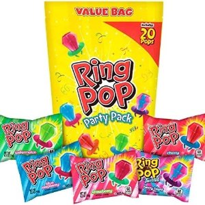 Ring Pop 散装糖果派对包 20支 水果味 戒指糖 万圣节糖果碗