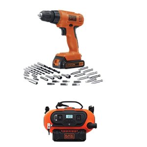 Today Only:BLACK+DECKER LD120VA 20-Volt Max Lithium Drill/Driver with 30 Accessories and 20V Lithium Cordless Multi-Purpose Inflator