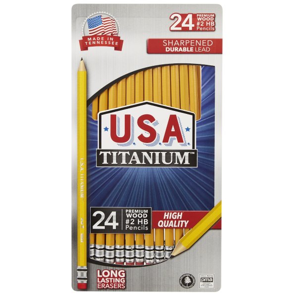 #2 USA Titanium 24 Count Woodcase Pencils